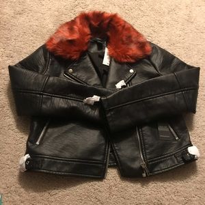 NWT Forever 21 Faux Fur Leather Jacket